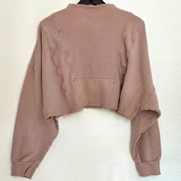 BuffBunny Collection Threads Quarter Zip Crop Berry Ice Pullover Sweater Top - Picture 6 of 9